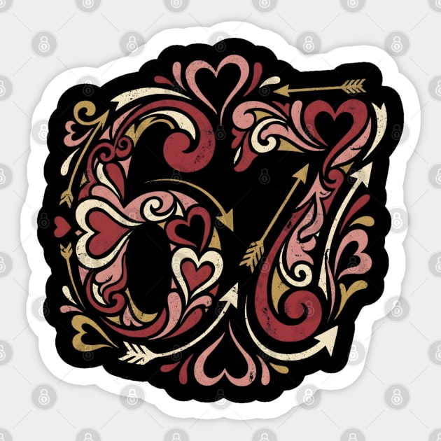 67 Valentine's Day Sticker by Creatifly Graphic Tees